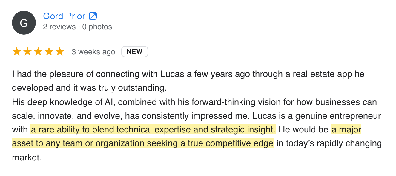 Google review screenshot
