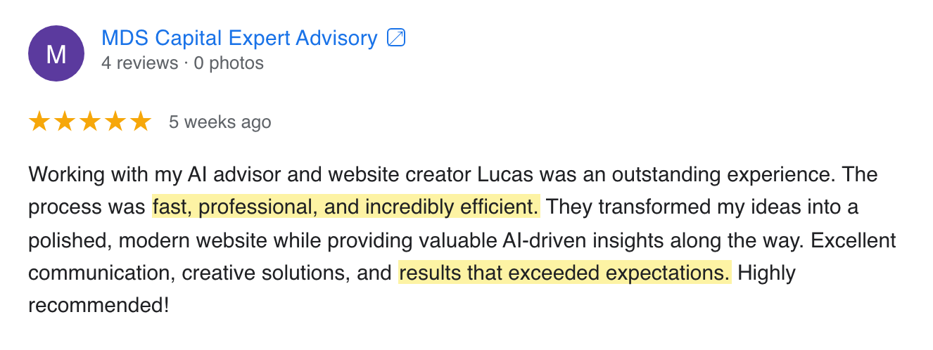 Google review screenshot