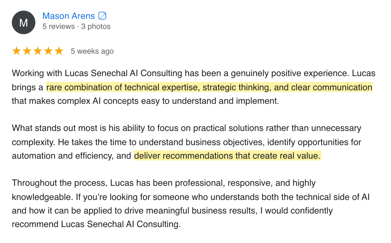 Google review screenshot