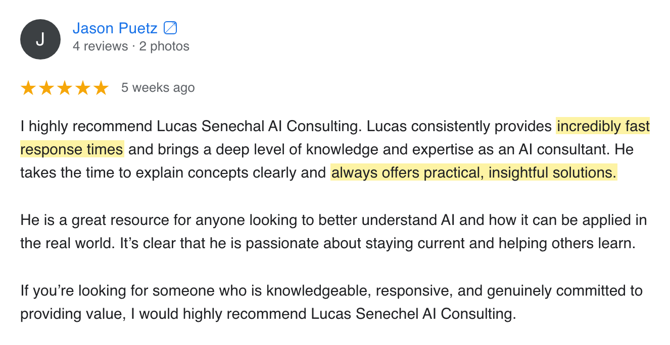 Google review screenshot