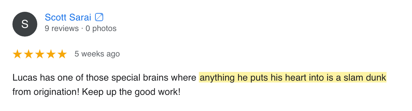 Google review screenshot