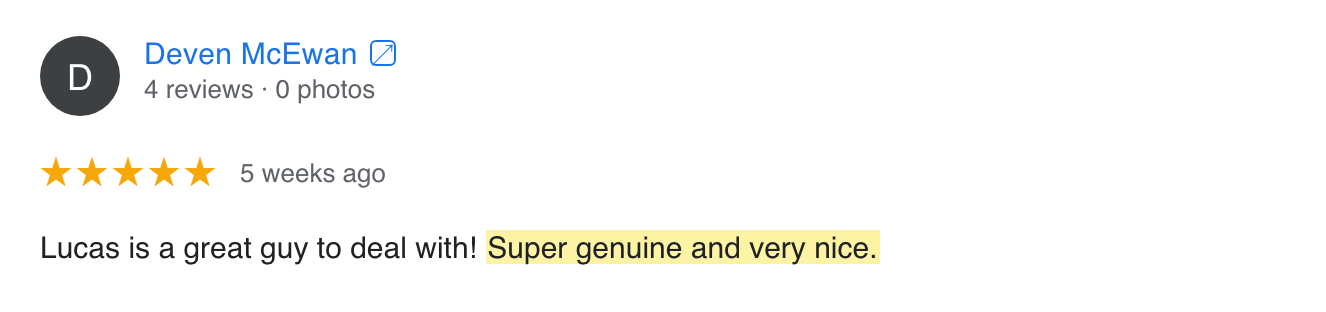 Google review screenshot